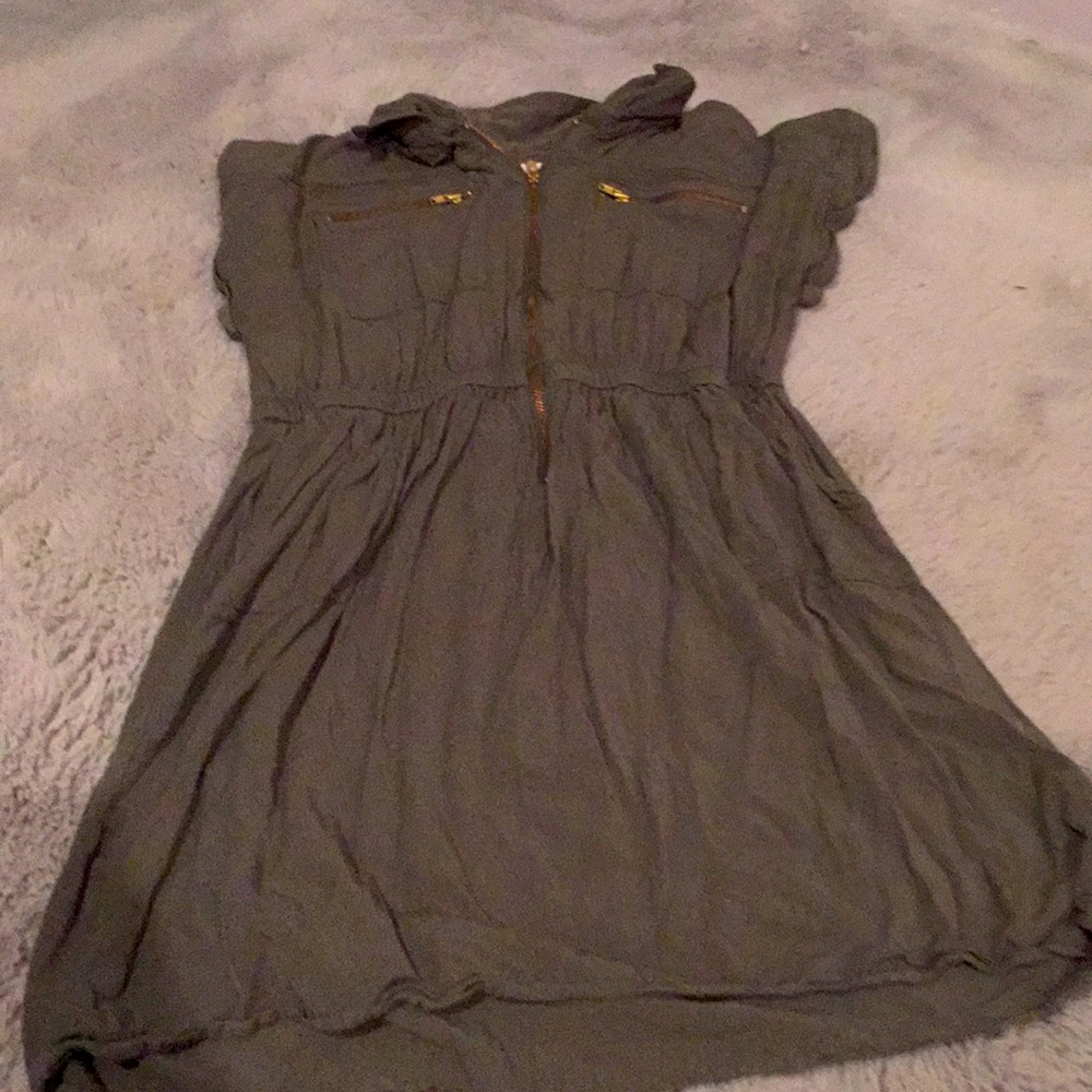 Green girls dress